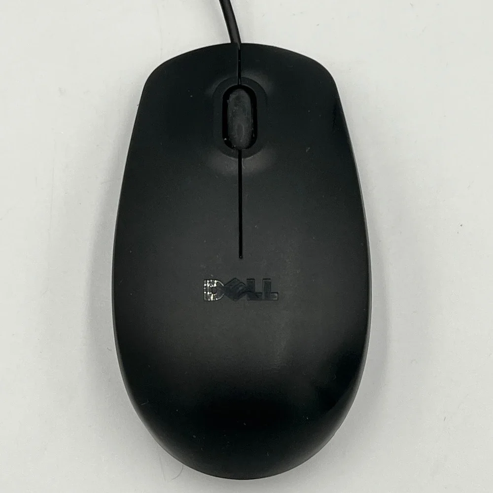 Dell MS111-P Optical USB Wired Mouse Unisex OS Black Very Good 3-Button Scroll